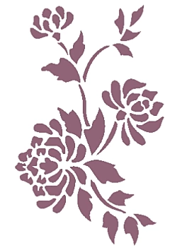 SUPER OFERTA **40%** Plantilla de Stencil A5 V-166 Flores 15x21cm Dayka