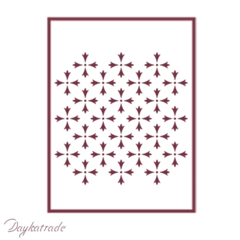 SUPER AANBIEDING **40%** sjabloon A5 V-248 kruisen achtergrond 15x21cm Dayka