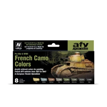 Zestaw 8 farb French Camo Colors Pre-War &amp; WWII Vallejo 17ml