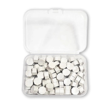 Sealing wax beads white matte Wax and Seals Stamperia