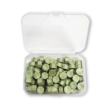 Sealing wax beads green Wax and Seals Stamperia