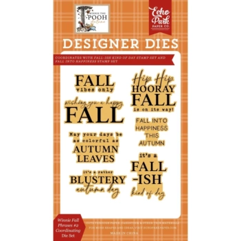 Troquel Winnie Fall Phrases 2 Winnie The Pooh Autumn Echo Park