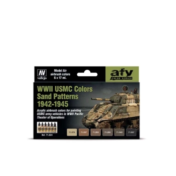Zestaw 6 farb modelarskich WWII USMC Colors Sand Patterns 1942-1945 Vallejo 17ml