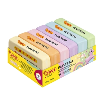 Scatola 6 Tavolette di Plastilina Color Pastello Jovi 50gr