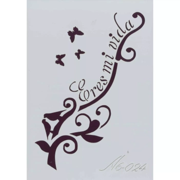 Plantilla de Stencil Eres mi vida (15x10,5cm) A6-024