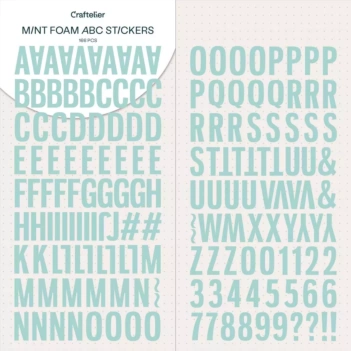 Craftelier Adhesive Alphabet Foam Mint