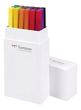 Tombow Dual Brush Primary Colours 18 Marker Pen Set