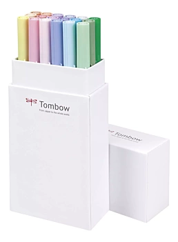 Tombow Dual Brush Pastel Colour 18 Marker Pen Set 