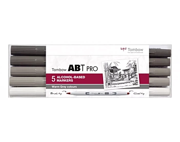 Set de 5 rotuladores ABT Pro Colores grises fríos Tombow