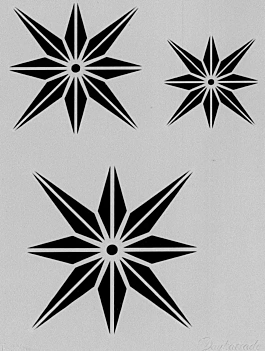 Modelo de Estêncil Estrelas 29x21cm Dayka