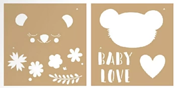 Set de 2 Plantillas de Stencil Koala Artemio