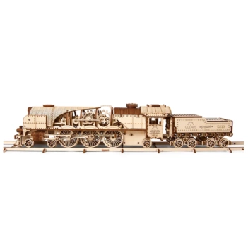 Ugears 3D Modell Dampflokomotive V-Express mit mechanischem Tender 
