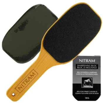 Nitram Schleifstein für Holzkohle und Graphit 8x23cm