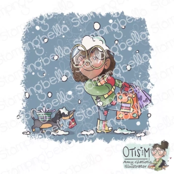 Sello Christmas Mice Decorating the Tree Stamping Bella