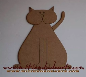 Silueta en DM - ANMGT052 Gato simétrico