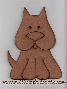 Sylwetka MDF - ANMPR060 Pies policzki I