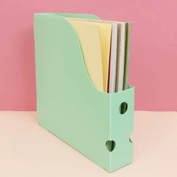 Craftelier Vertical Storage Scrapbooking Paper Holder Turquoise