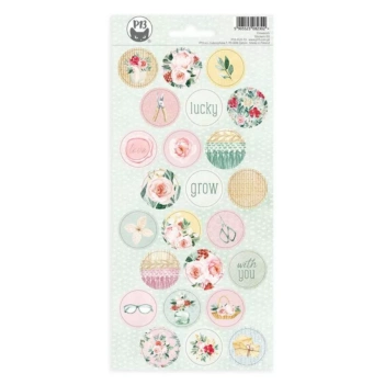 Bloemrijke cirkelstickers P13