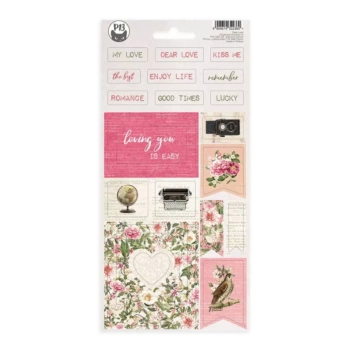 SUPER OFERTA **40%** Pegatinas de Chipboard #01 Dear Love P13