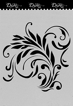 Plantilla de Stencil Voluta Vegetal (15x21cm) V-0366