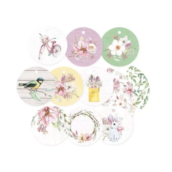 Die-cuts de tags circulares #01 The Four Seasons Spring Piatek