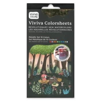 Viviva Coloursheets Set van 10 Metalen Aquarel Vellen