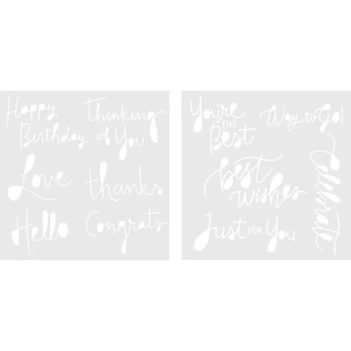 We R Foil Quill Schablonensatz - Feelings 17x17cm
