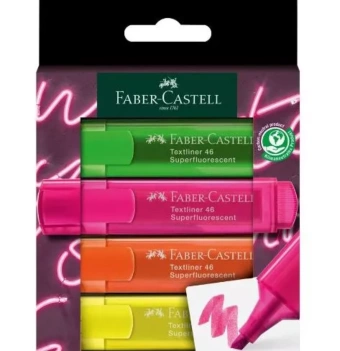 Faber-Castell Set van 4 Textliner 46 GenZ Neon Markers