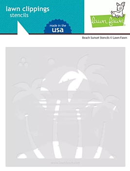 Modello di Stencil Beach tramonto Lawn Fawn
