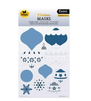 Stencil Christmas Balls Essentials Studio Light 15x21cm