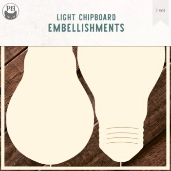Die-Cuts Light Chipboard Deco Base Bulb Piatek