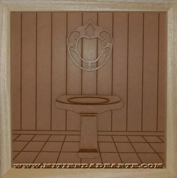 MDF Silhouette - BLE001 Washbasin with mirror and outer frame