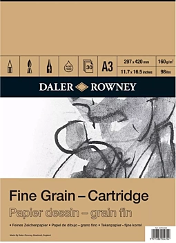 Daler-Rowney Cartridge A3 Zeichenblock 160g/m² 