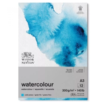 Blocco per acquerello incollato grana fine 15H Cartoline Winsor&Newton A6 300gr