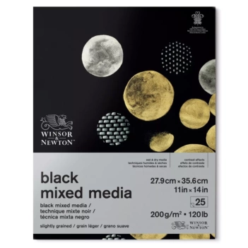 Tampone nero tecnica mista 25H Winsor&Newton 200gr 28x36cm