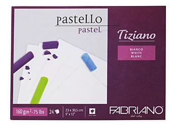 Bloc pastel blanco Tiziano Fabriano 23x30,5 160gr/m2