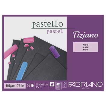Bloc pastel negro Tiziano Fabriano 23x30,5cm 160gr/m2