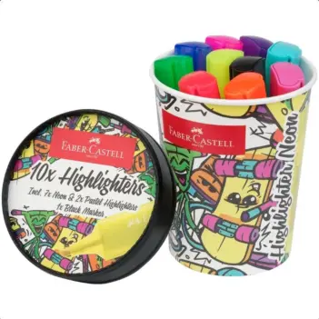 Zestaw 10 zakreślaczy Texliner 46 Neon firmy Faber-Castell