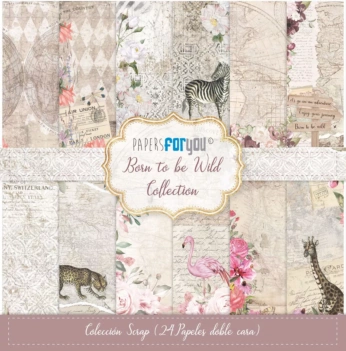 Kit de Scrapbooking Born to be Wild PapersForYou 20x20cm