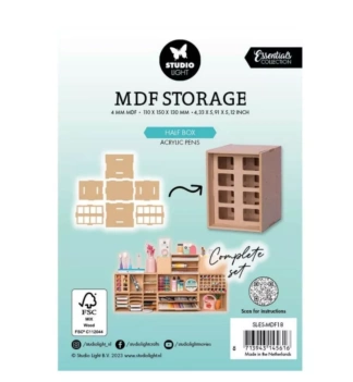 MDF Storage Module Half Box Acrylic Pens Essentials Studio Light