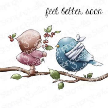 Sello de Caucho Bundle Girl With Berries Stamping Bella