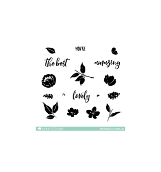 Set Timbri Trasparenti Brushed Florals Mama Elephant