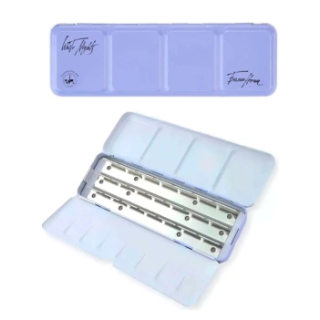 Boîte métallique vide 21 godets bleu clair Nuits blanches