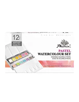 Caja de 12 acuarelas pastel Phoenix