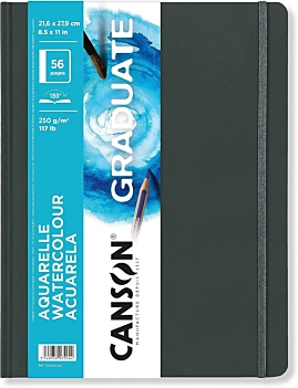Canson Fine Grain Graduate aquarel notitieboek 250 g/m²