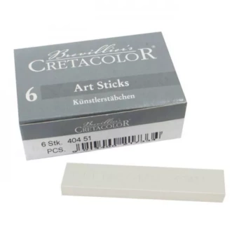 Cretacolor XL Schachtel 6 pastellfarbene weiße Stäbchen 