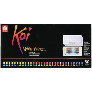Study box of 60 Koi Sakura watercolor pans