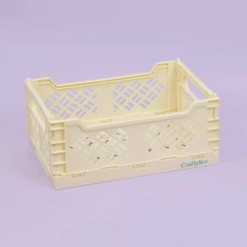 Caja de almacenamiento plegable Grande Amarilla Craftelier