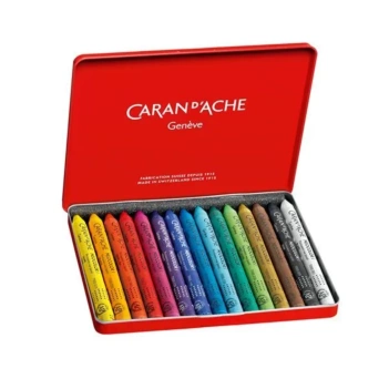 Caran D'Ache Genève  Metallic Box mit 15 Neocolor I Buntstiften
