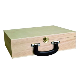 Caja maletín de madera